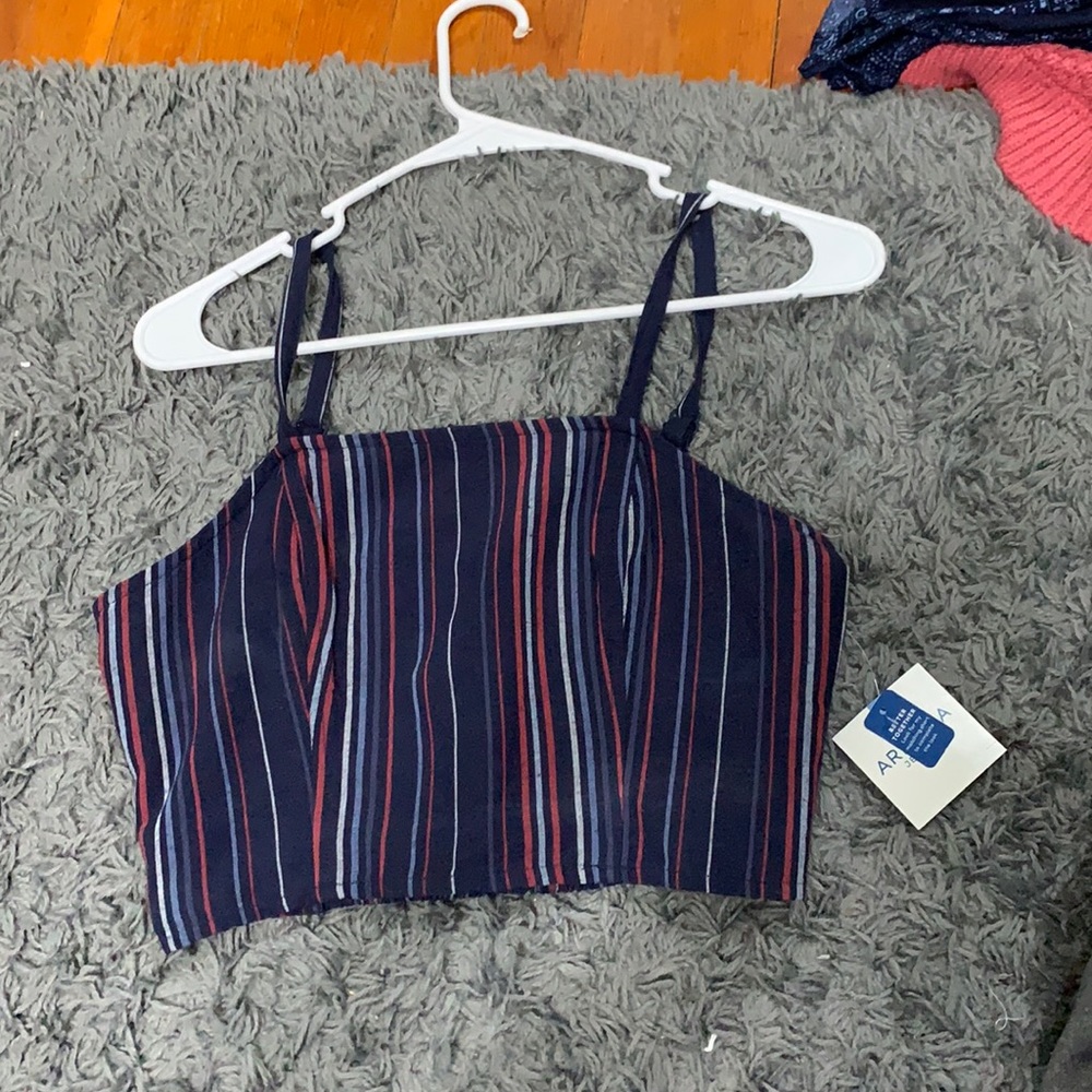 striped crop top